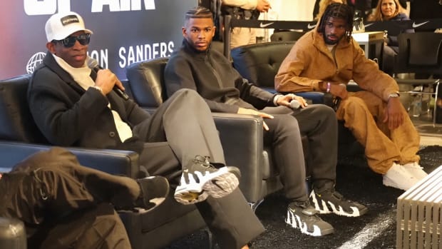 Deion Sanders with sons at Nike OG's of Air